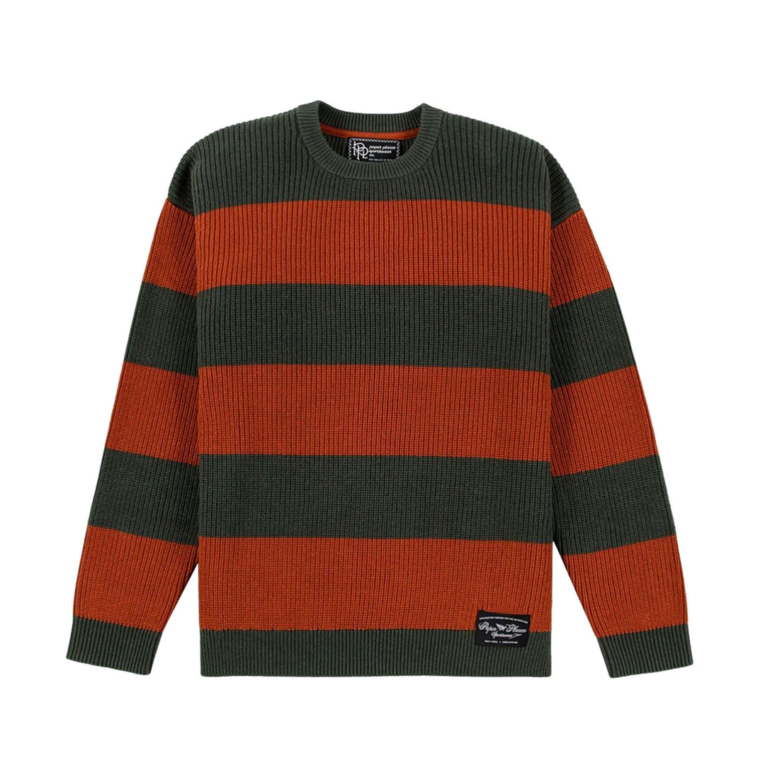 Paper Planes Striped Crewneck Sweater (Ginger)