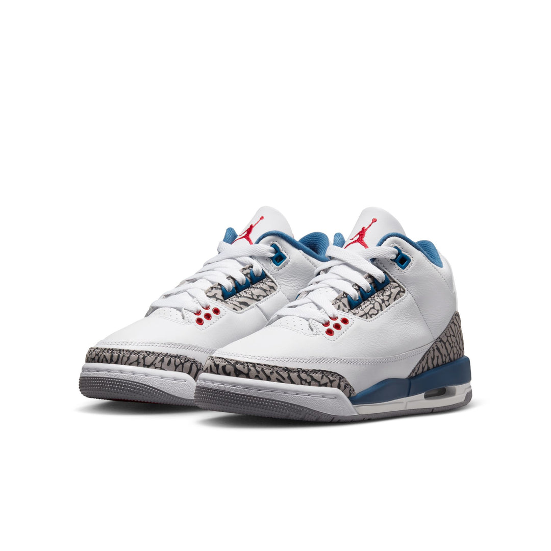Air Jordan 3 Retro (GS) (White/Fire Red-True Blue)