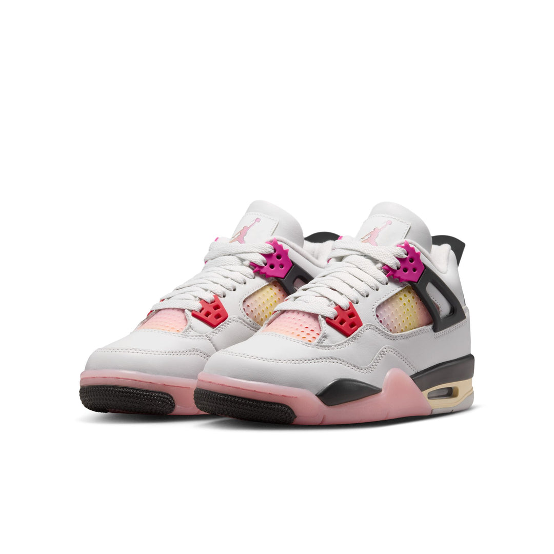 Air Jordan 4 Retro "Comic" (GS) Off White/Fire Pink-Anthracite)