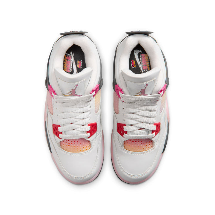Air Jordan 4 Retro "Comic" (GS) Off White/Fire Pink-Anthracite)