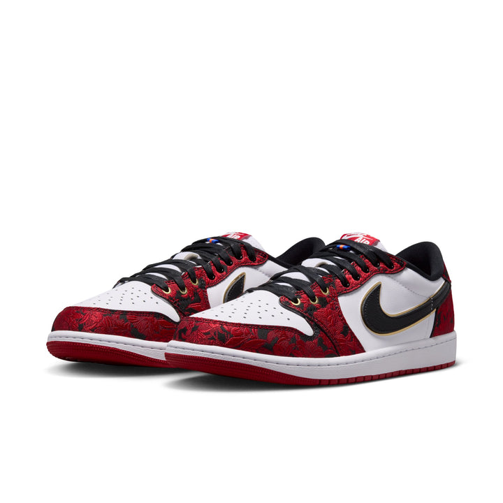 Air Jordan 1 Retro Low OG "Garden" (Black/Varsity Red-Summit White)