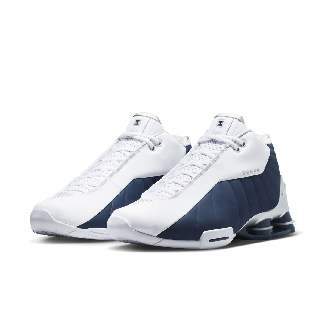 NIKE SHOX BB4 (White/midnight Navy-metallic Silver)