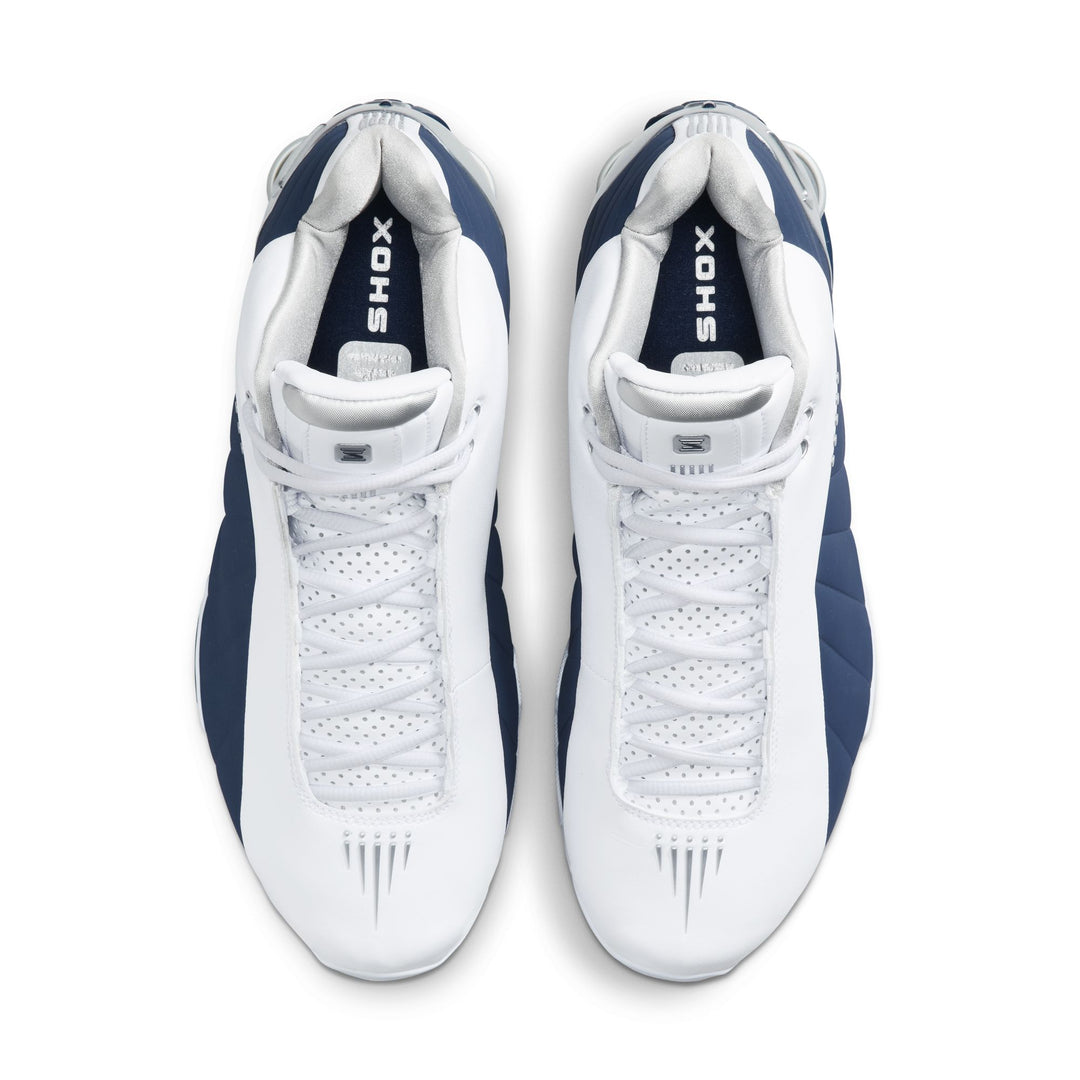 NIKE SHOX BB4 (White/midnight Navy-metallic Silver)