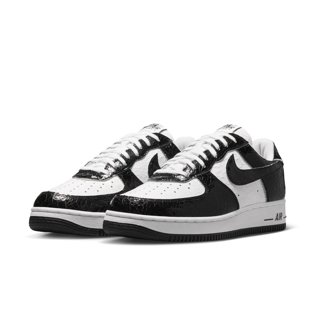 Air Force 1 Cracked Leather (Black/Black-White)