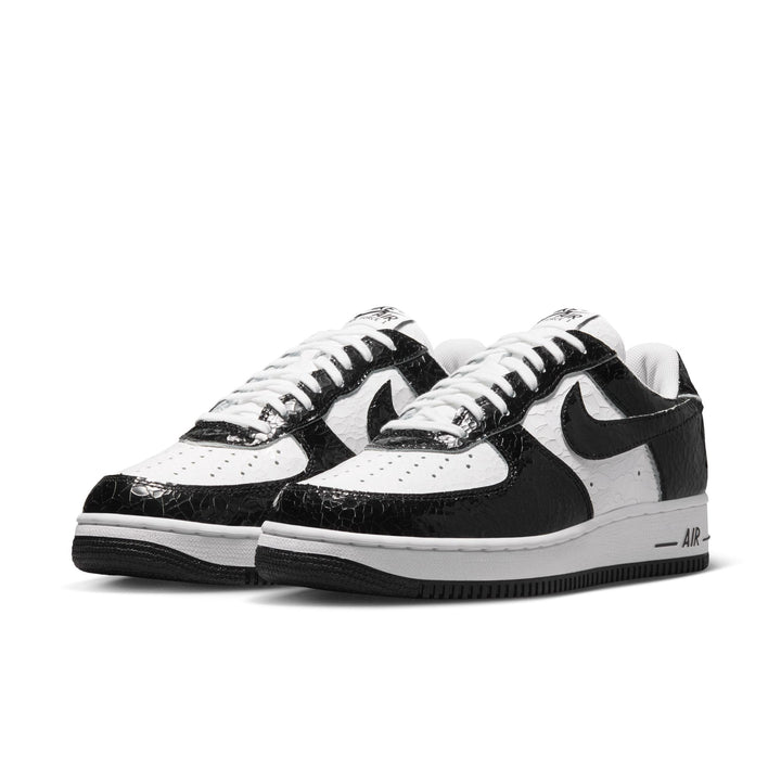 Air Force 1 Cracked Leather (Black/Black-White)