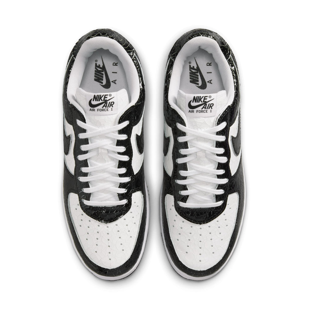 Air Force 1 Cracked Leather (Black/Black-White)
