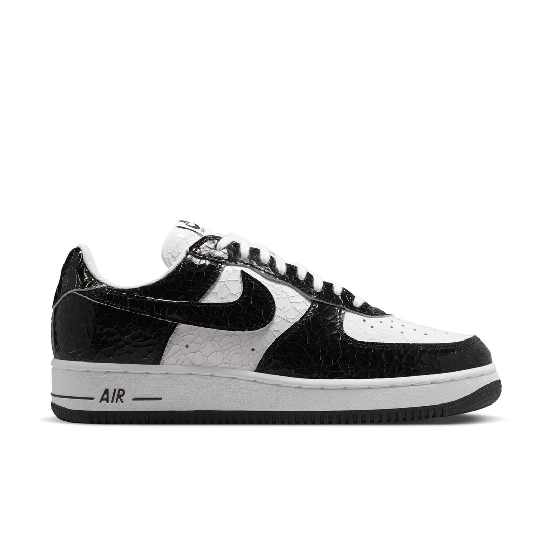 Air Force 1 Cracked Leather (Black/Black-White)