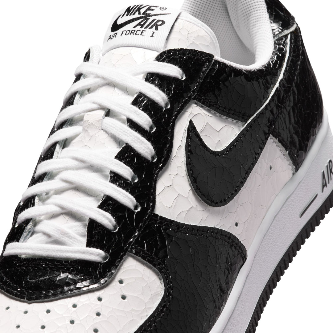 Air Force 1 Cracked Leather (Black/Black-White)