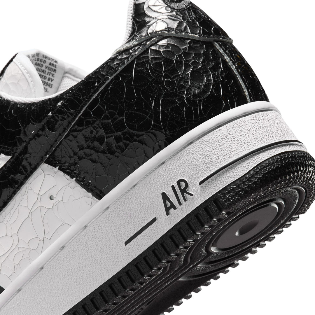Air Force 1 Cracked Leather (Black/Black-White)