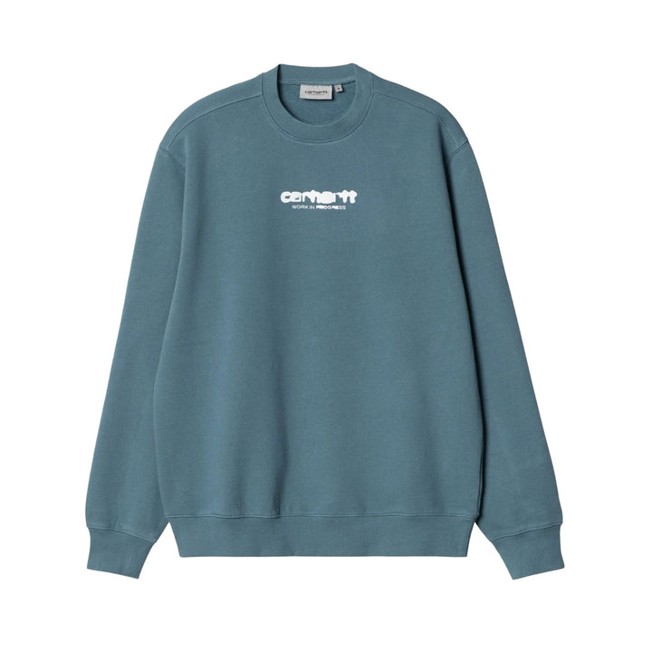 Carhartt WIP Ink Bleed Sweatshirt (Vancouver Blue/White)