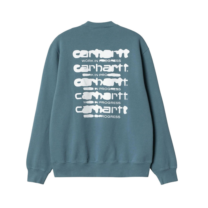 Carhartt WIP Ink Bleed Sweatshirt (Vancouver Blue/White)