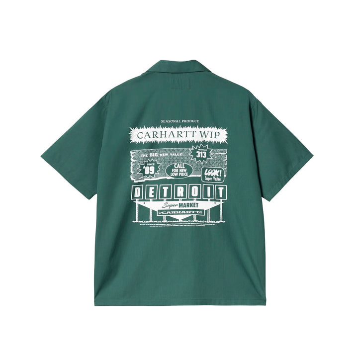 Carhartt WIP S/S Deli Shirt (Rainforest/White)
