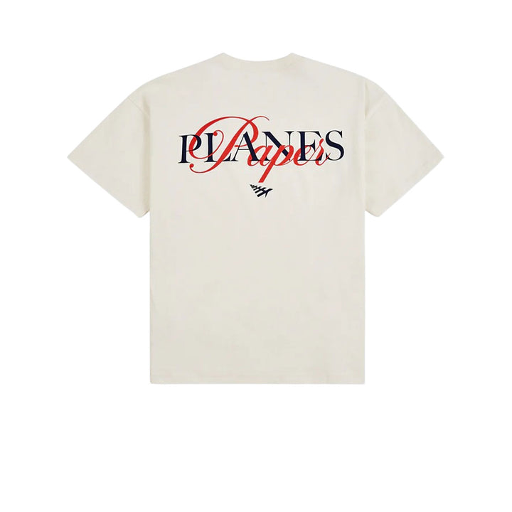 Paper Planes Mixed Script Tee (Eggshell)