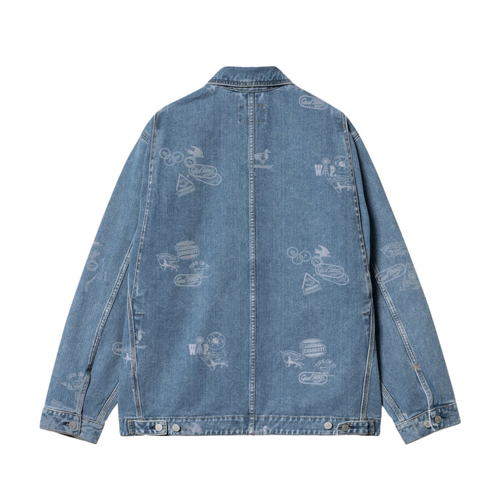 Carhartt WIP Stamp Print Jacket (Blue Bleached)