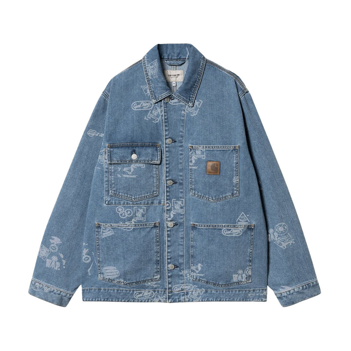 Carhartt WIP Stamp Print Jacket (Blue Bleached)