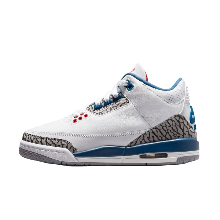Air Jordan 3 Retro (GS) (White/Fire Red-True Blue)