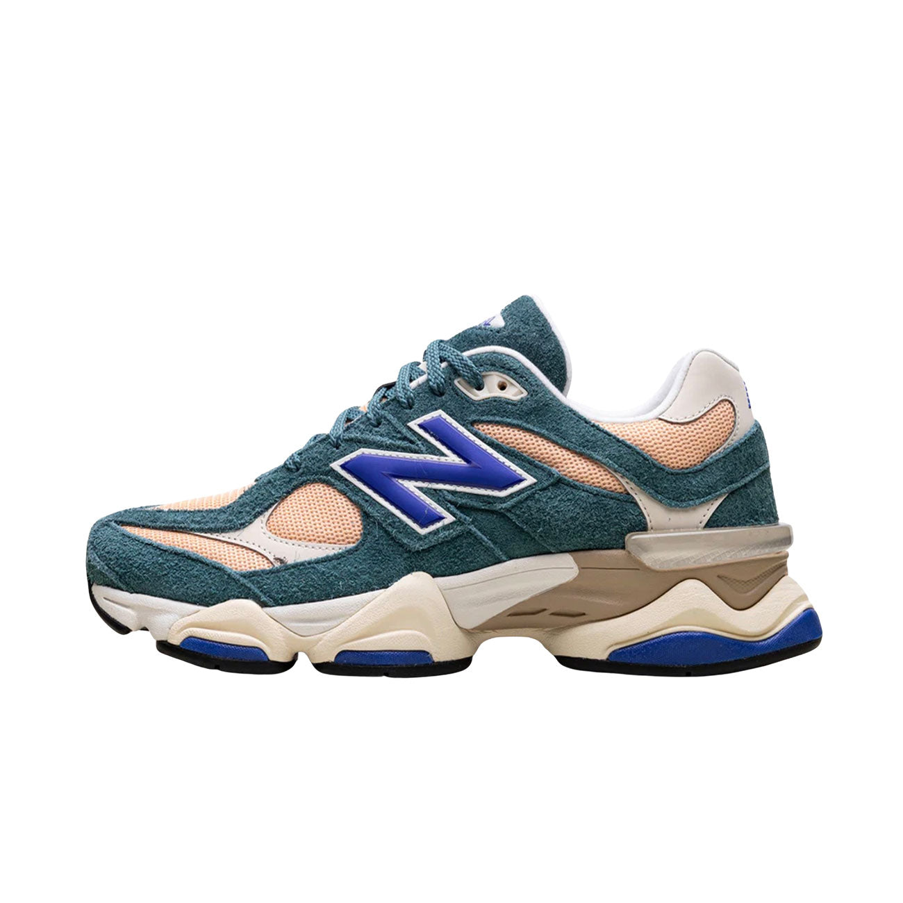 New Balance 9060 (New Spruce/Peach Blossom/Team Royal) – Burn Rubber