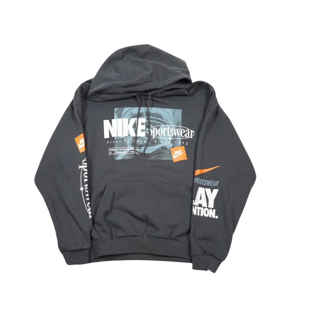 Nike Club Oversized French Terry Pullover Hoodie (OFF NOIR