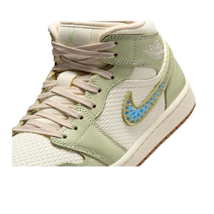 WMNS Air Jordan 1 Mid SE (Olive Aura/pearl White-lawn)