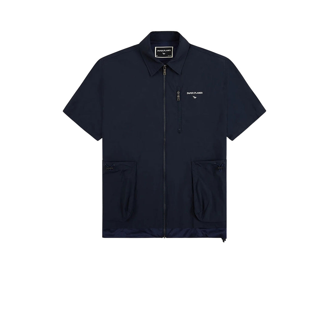 Paper Planes Zip Cargo Shirt (Navy)