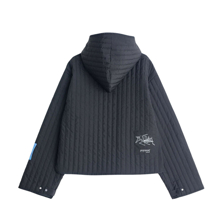 Jungles Quilted Nylon Pullover (Black)