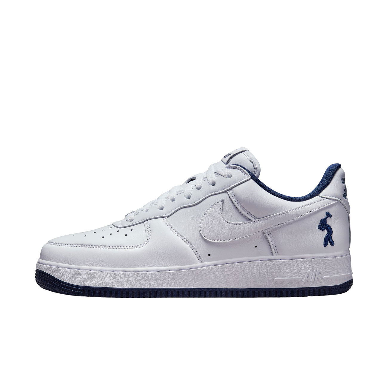 Nike Us Force 1 White white midnight Navy dk Powder Blue Burn Rubber